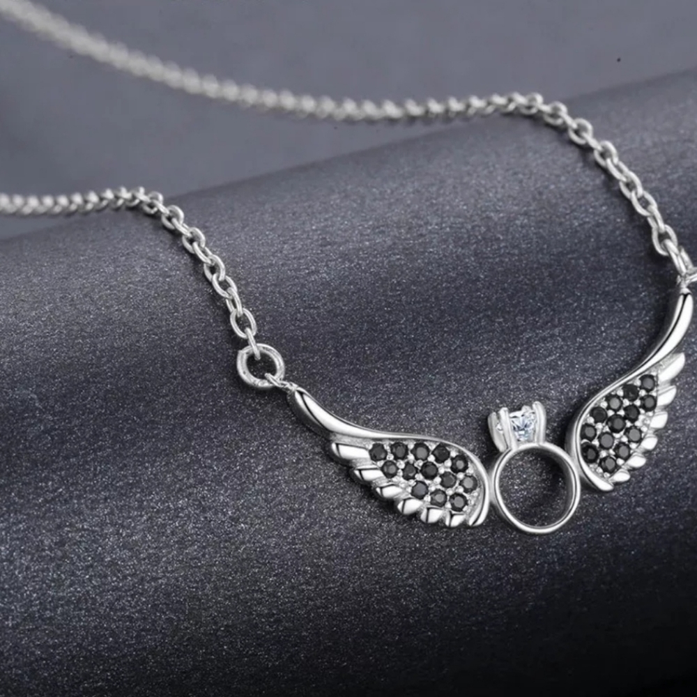 925 sterling silver wings necklace for women